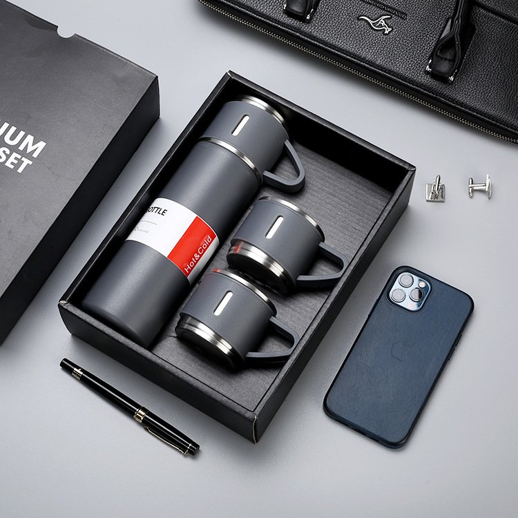 New Style Thermos Vacuum Flask Set Stainless Steel Thermal Coffee And Tea Flask Water Bottle With Gift Box