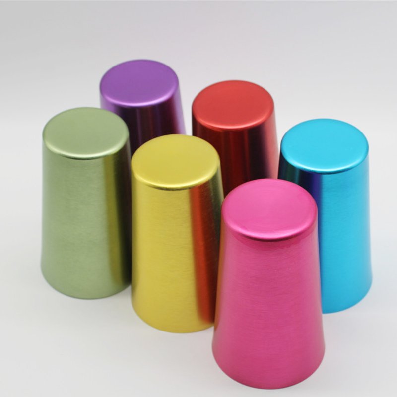 Custom Travel Camping Colorful 16 oz Anodized Aluminum Cup Aluminum Mug Tumbler,Colored aluminum drinking tumbler beer mugs 12oz