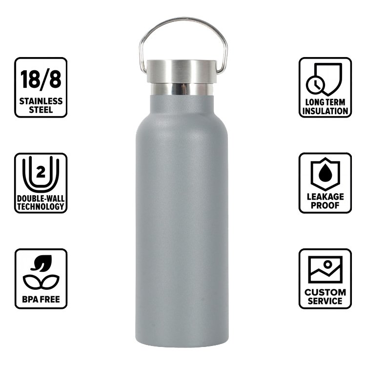 18oz 21oz 24 oz Custom double stainless steel thermos vacuum insulated standard mouth sports water bottle flask wholesale