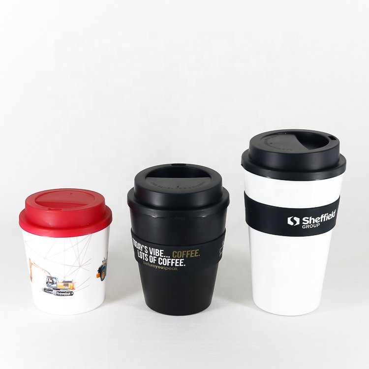 Rice Husk Wheat Straw Bamboo Fiber Plastic Coffee Mug