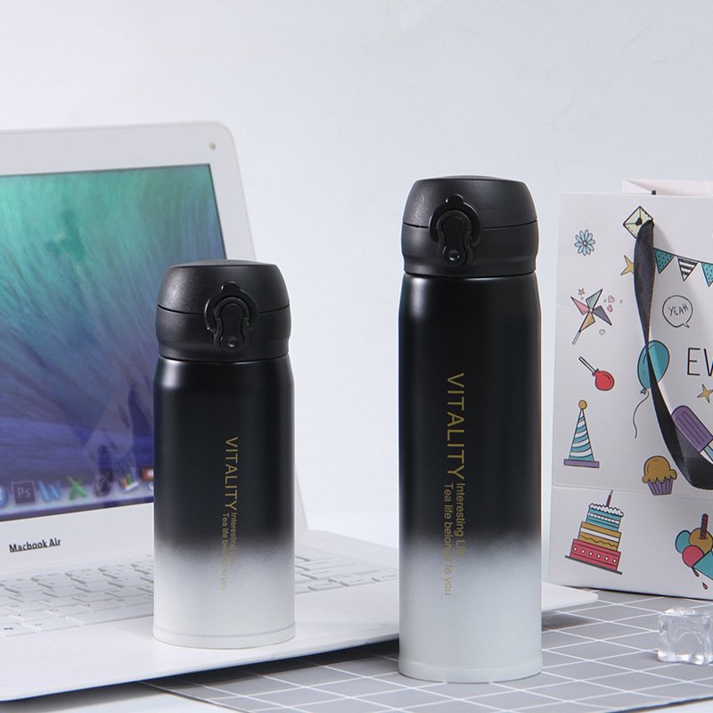 Cute Vacuum Flask In Stock Wholesale Wide Mouth Double Wall Insulated Stainless Steel Water Bottle For Kids