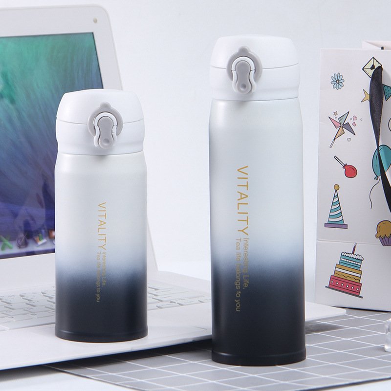 Cute Vacuum Flask In Stock Wholesale Wide Mouth Double Wall Insulated Stainless Steel Water Bottle For Kids