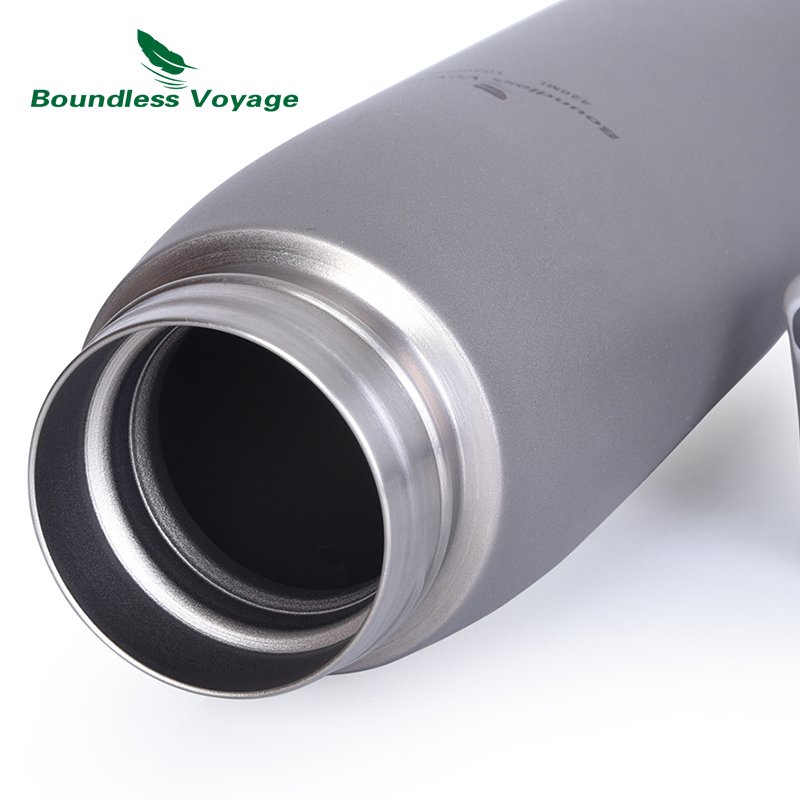 Boundless Voyage 420ml Thermos Bottle Titanium Double Wall Thermal Cup Water Vacuum Vacuum Flasks outdoor bike water bottle