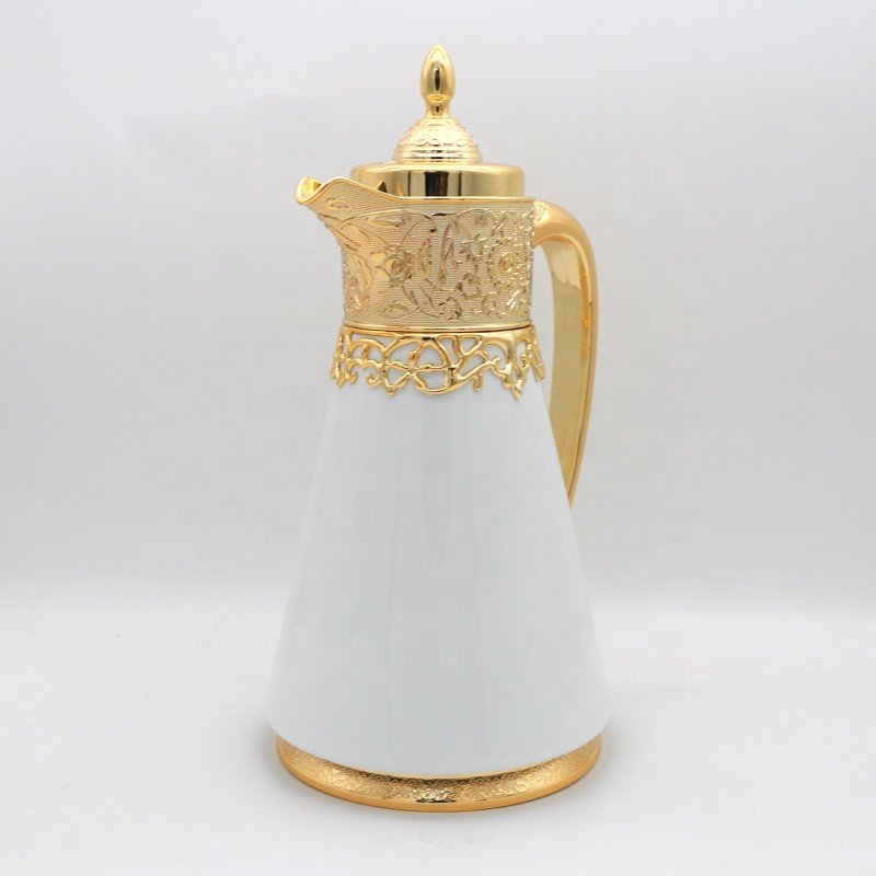 JQC CLASSIC LUXURY DUBAI STYLE METAL BODY VACUUM COFFEE POT FLASK ARABIC COFFEE DALLAH