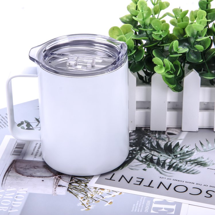 14oz Stainless Steel Insulated Vacuum Travel Coffee Mug Double Wall Vacuum Travel Tumbler with Handle and Lid