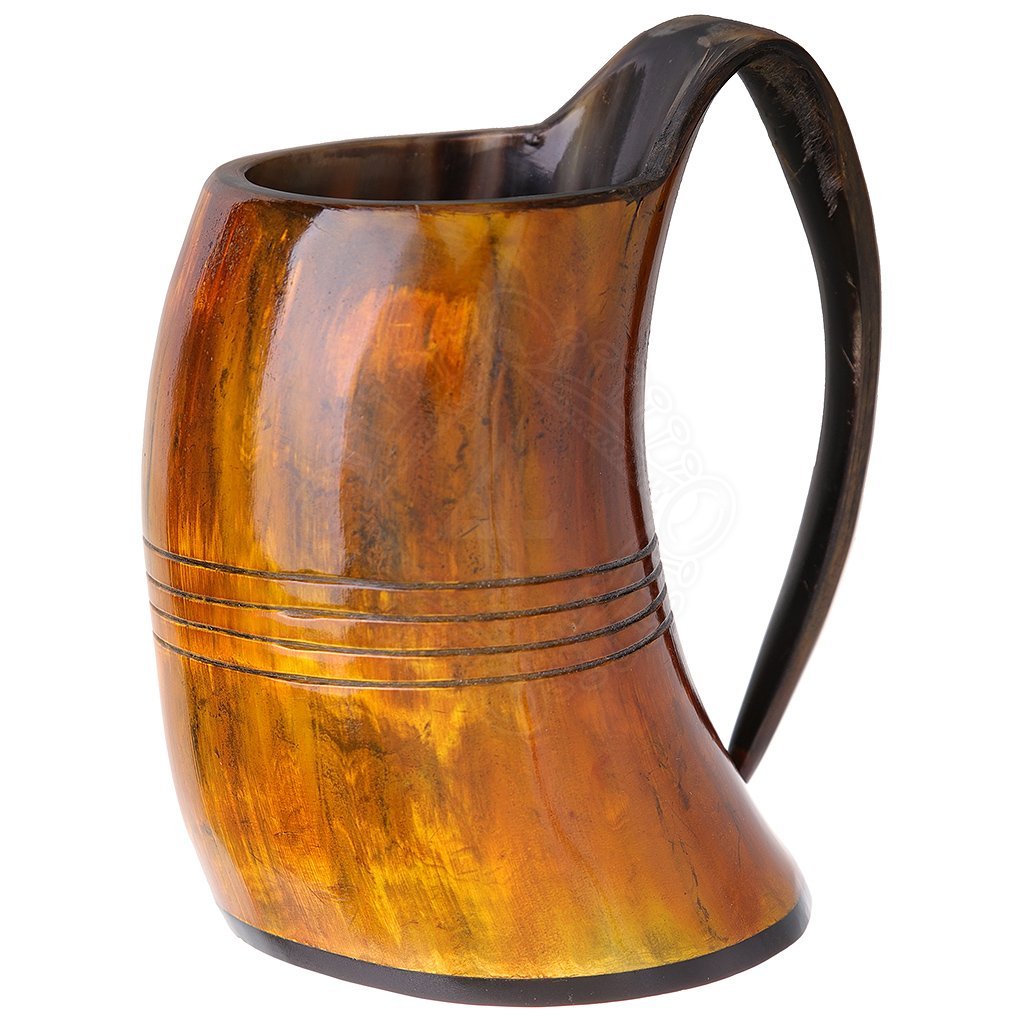 Classic High Quality Buffalo And Ox Horn Mug For Beer Water Coffee For Home Hotel Resort Villa Customized Logo From India