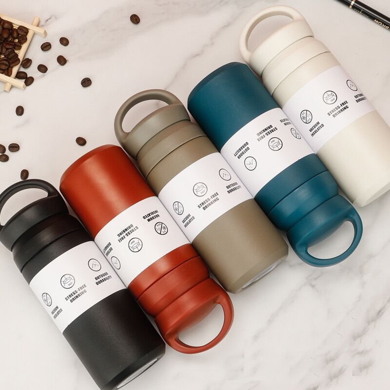 Wholesale 350ml Stainless Steel Travel Tumbler Double Wall Insulated Coffee Mug Cup Water Bottle Flask With Handle