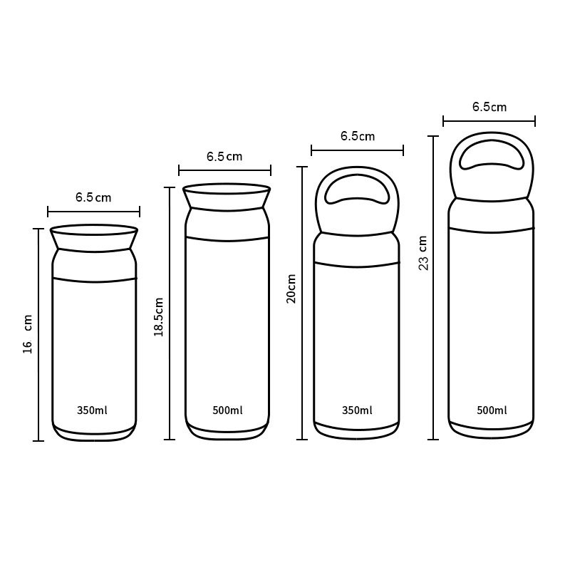 Wholesale 350ml Stainless Steel Travel Tumbler Double Wall Insulated Coffee Mug Cup Water Bottle Flask With Handle