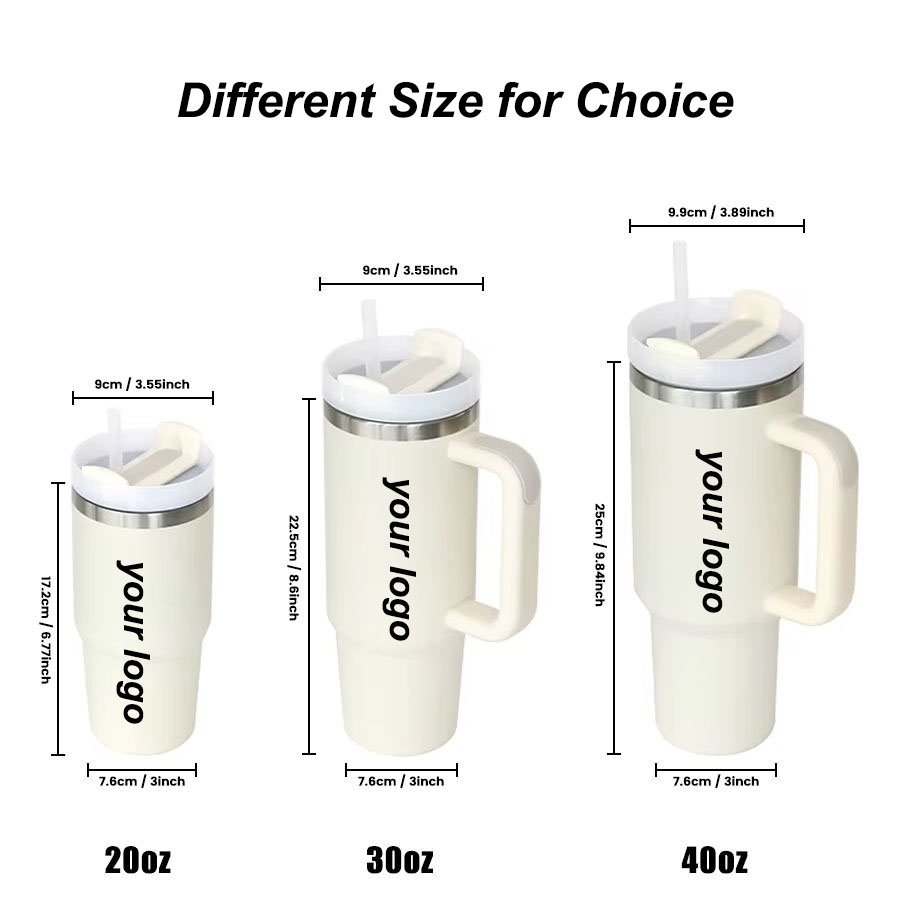 40oz Water Bottle Cups Thermal Stainless Steel Car Tumbler with Straws Vacuum Flask Insulated Portable Cup