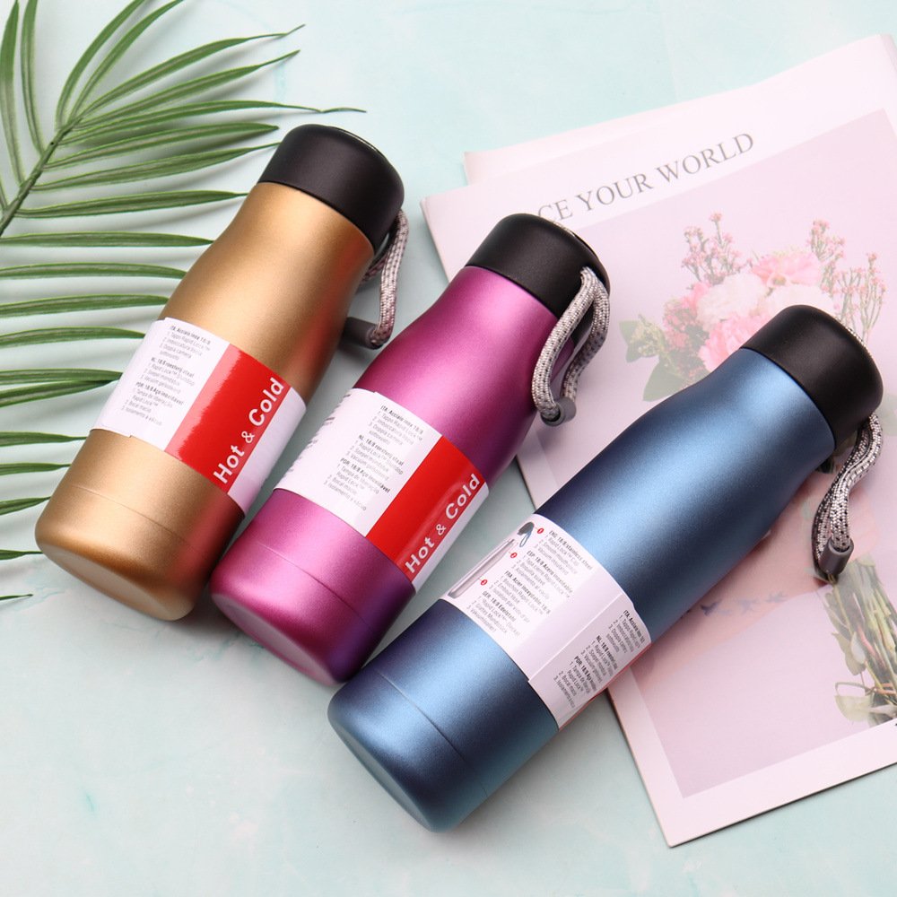 304 Double Wall Sealed Insulated Vacuum Thermal Sport Drinking Bottle Stainless Steel Vacuum Flask Hot Water Bottle