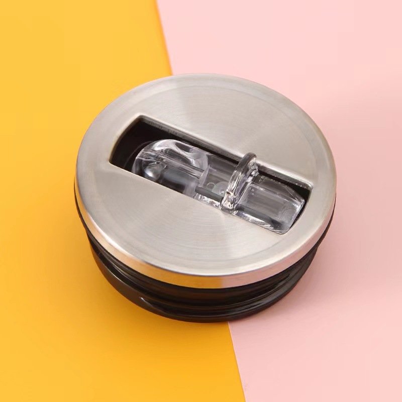 304 Stainless Steel Large Vacuum Flask Thermos Pop Can Printed Logo Mug with Straw for Car Use & Party Serving Cup