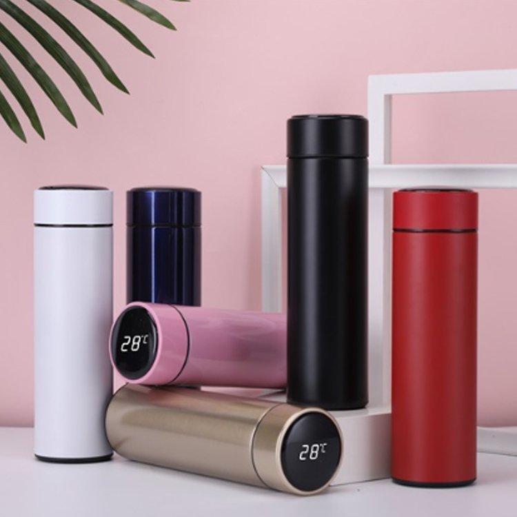 18 10 Stainless Steel Insulated Led Temperature Display Smart Coffee Water Bottle Thermos Vacuum Flask