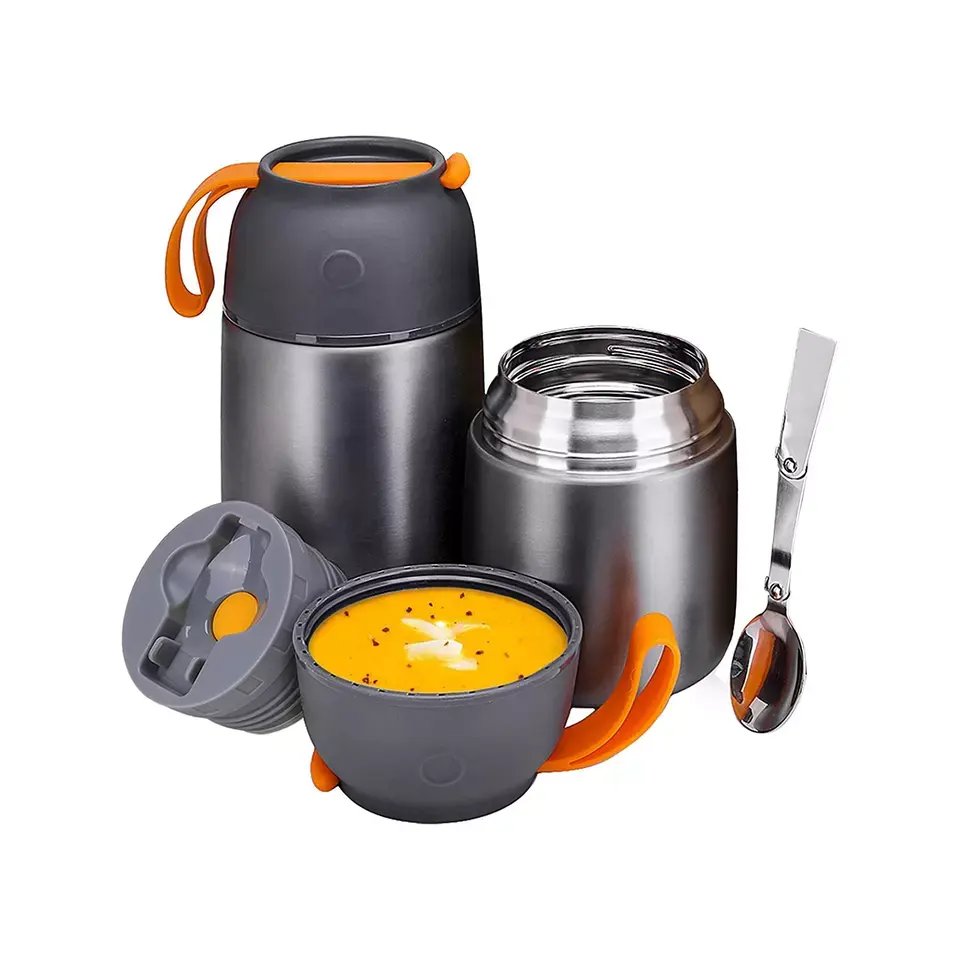 450ml BPA Free Metal Lid food jar Customized Double Wall Stainless Steel Lunch Box kids food school flask