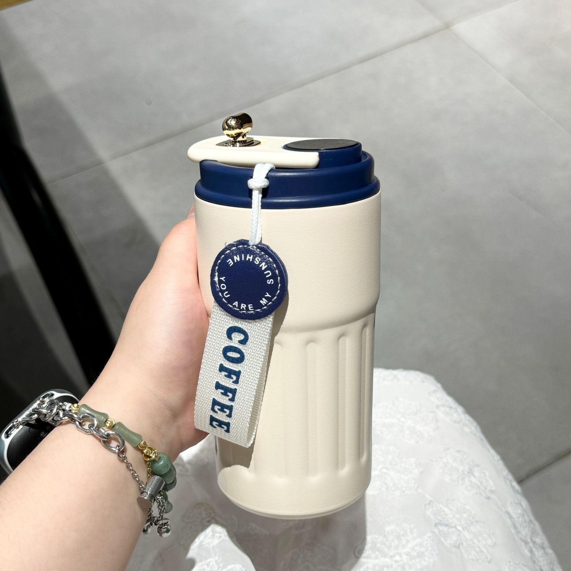 Custom Logo 316 Stainless Steel Coffee Mug with Temperature Display Vacuum Insulated Thermal Cups Business Gift Water Bottle