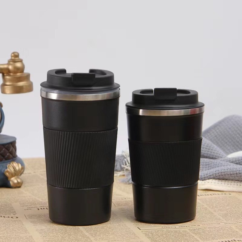 FBA Top Sale Reusable Leakproof 510ml Stainless Steel Tumbler Double Wall Travel Coffee Mug Cups With Silicone Sleeve