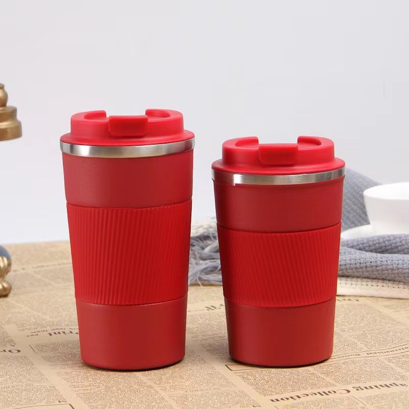 FBA Top Sale Reusable Leakproof 510ml Stainless Steel Tumbler Double Wall Travel Coffee Mug Cups With Silicone Sleeve
