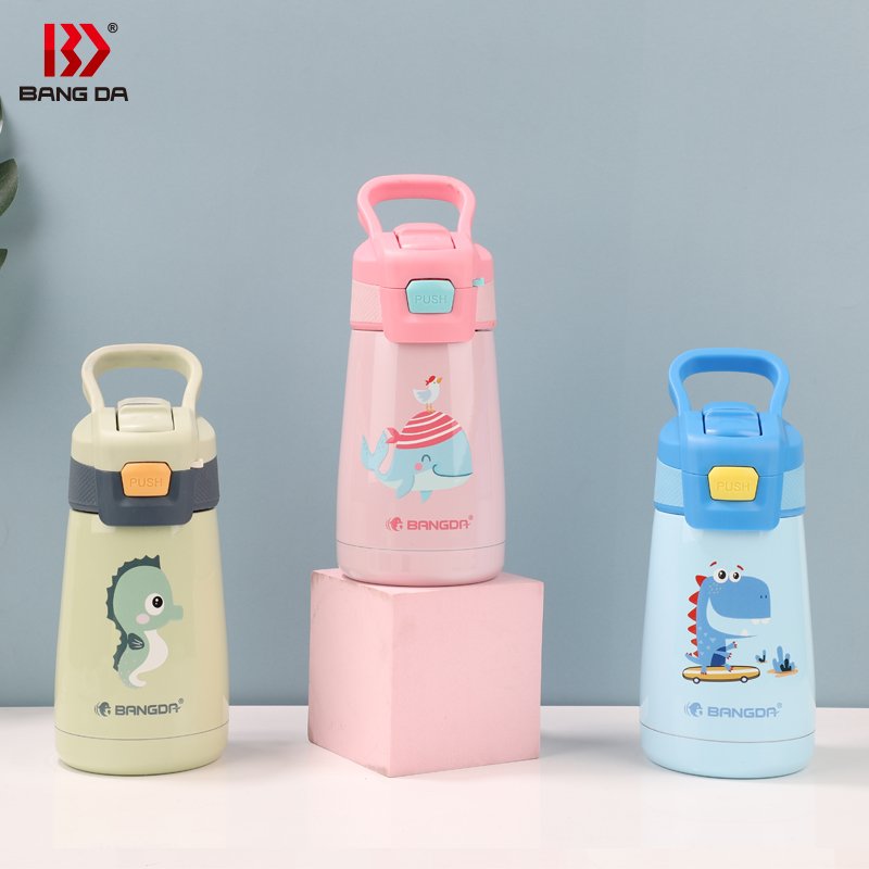 Wholesale custom BPA free children's stainless steel insulated sports kids water bottle with straw