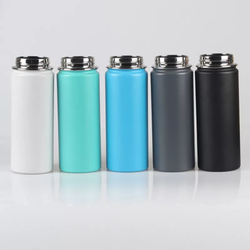 Hot Selling Wide Mouth Customised Double Walled Vacuum Insulated Stainless Steel Water Bottle With Straw