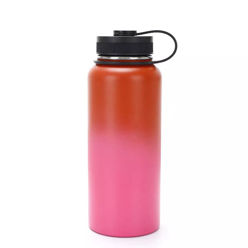 Hot Selling Wide Mouth Customised Double Walled Vacuum Insulated Stainless Steel Water Bottle With Straw