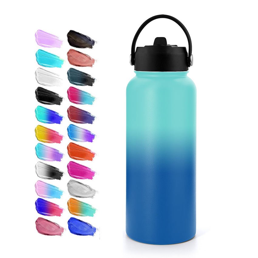 Customizable 960Ml Sport Insulated Wide Mouth Stainless Steel Water Bottle Sports Thermos Portable Outdoor Vacuum Flask