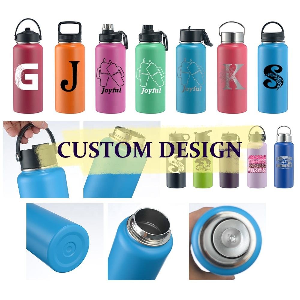 Customizable 960Ml Sport Insulated Wide Mouth Stainless Steel Water Bottle Sports Thermos Portable Outdoor Vacuum Flask