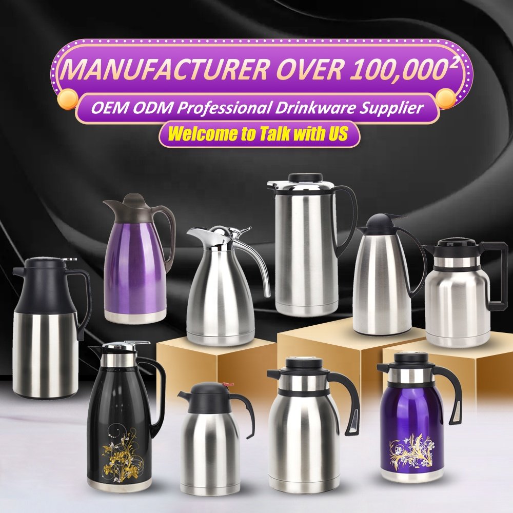 Manufacturer 2L 3 liter 304 High Quality Middle East Pink Green Silver Double Wall Stainless Steel Vacuum Flask Thermos