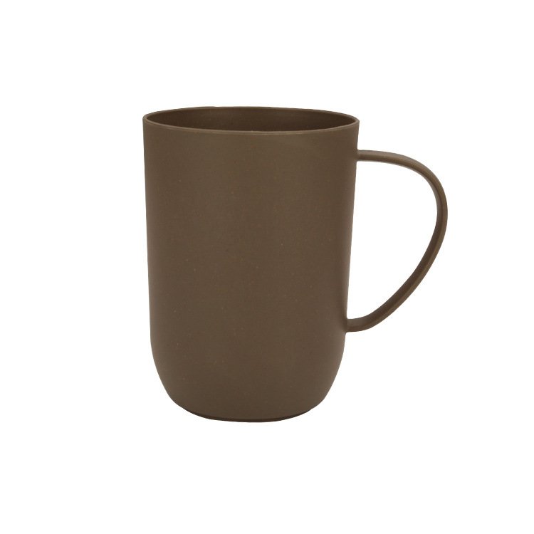 Handle Mug with Handle for Household Mouthwash Wheat Straw Drinking Cup Plastic Coffee Milk Cup