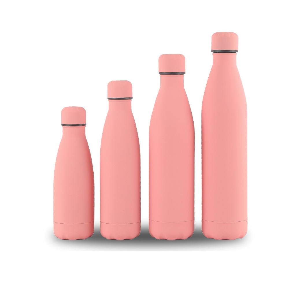 New Products 350ml Double Wall Powder Paint 500ml Stainless Steel Cola Shaped Water Bottles Coffee Mugs Tumbler Cups