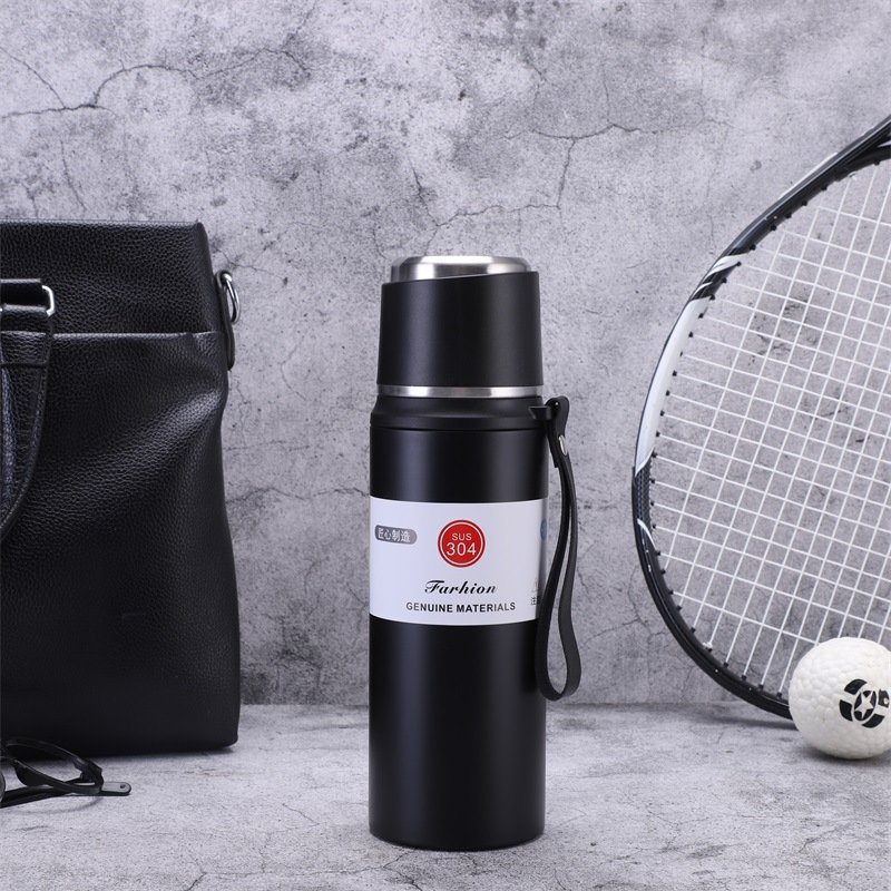 Eco-friendly Double Wall Custom Logo Bottle Water Wide Mouth Vacuum Insulated Drink Sport Stainless Steel Water Bottle