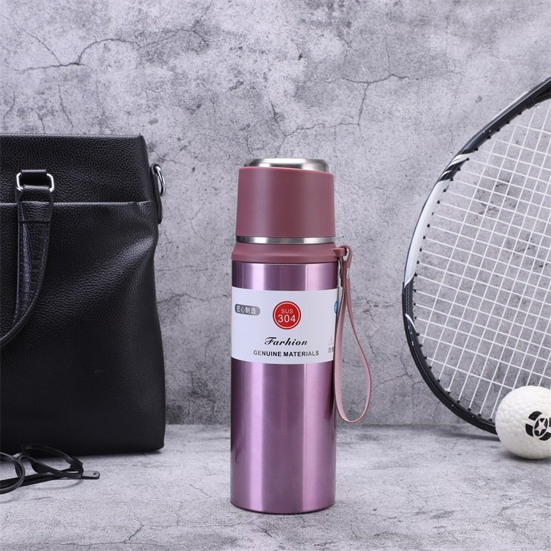 Eco-friendly Double Wall Custom Logo Bottle Water Wide Mouth Vacuum Insulated Drink Sport Stainless Steel Water Bottle
