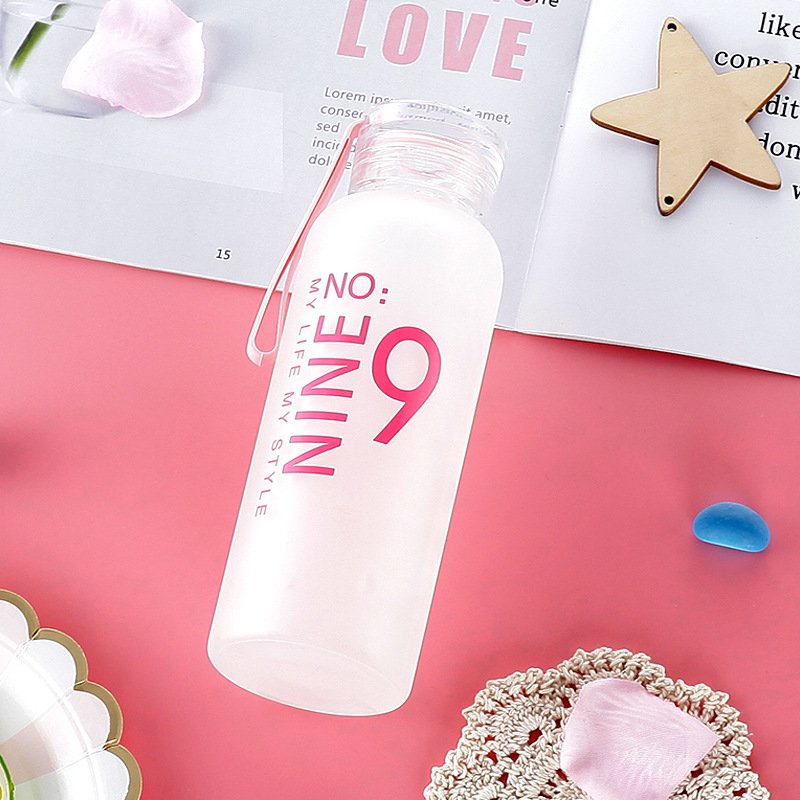 JM High Quality Portable Bottle Water Glass 420Ml Sublimation Frosted Glass Water Bottles For Student