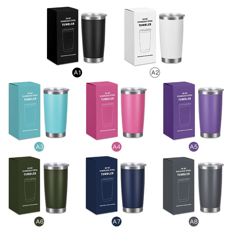 Factory 20oz Stainless Steel Tumbler With Lid Double Wall Vacuum Insulated Travel Mug Colorful Travel Coffee Tumbler