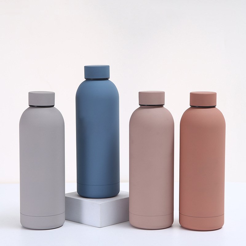 BORGE Wholesale Rubber Paint Sublimation Blank 550ml Vacuum Flask Double-Wall 304 Stainless Steel Sports Bottle