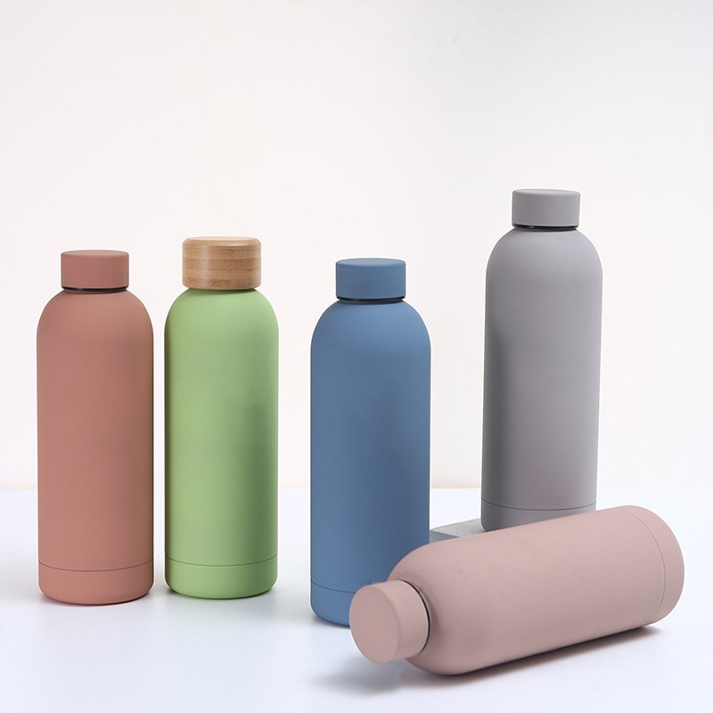 BORGE Wholesale Rubber Paint Sublimation Blank 550ml Vacuum Flask Double-Wall 304 Stainless Steel Sports Bottle