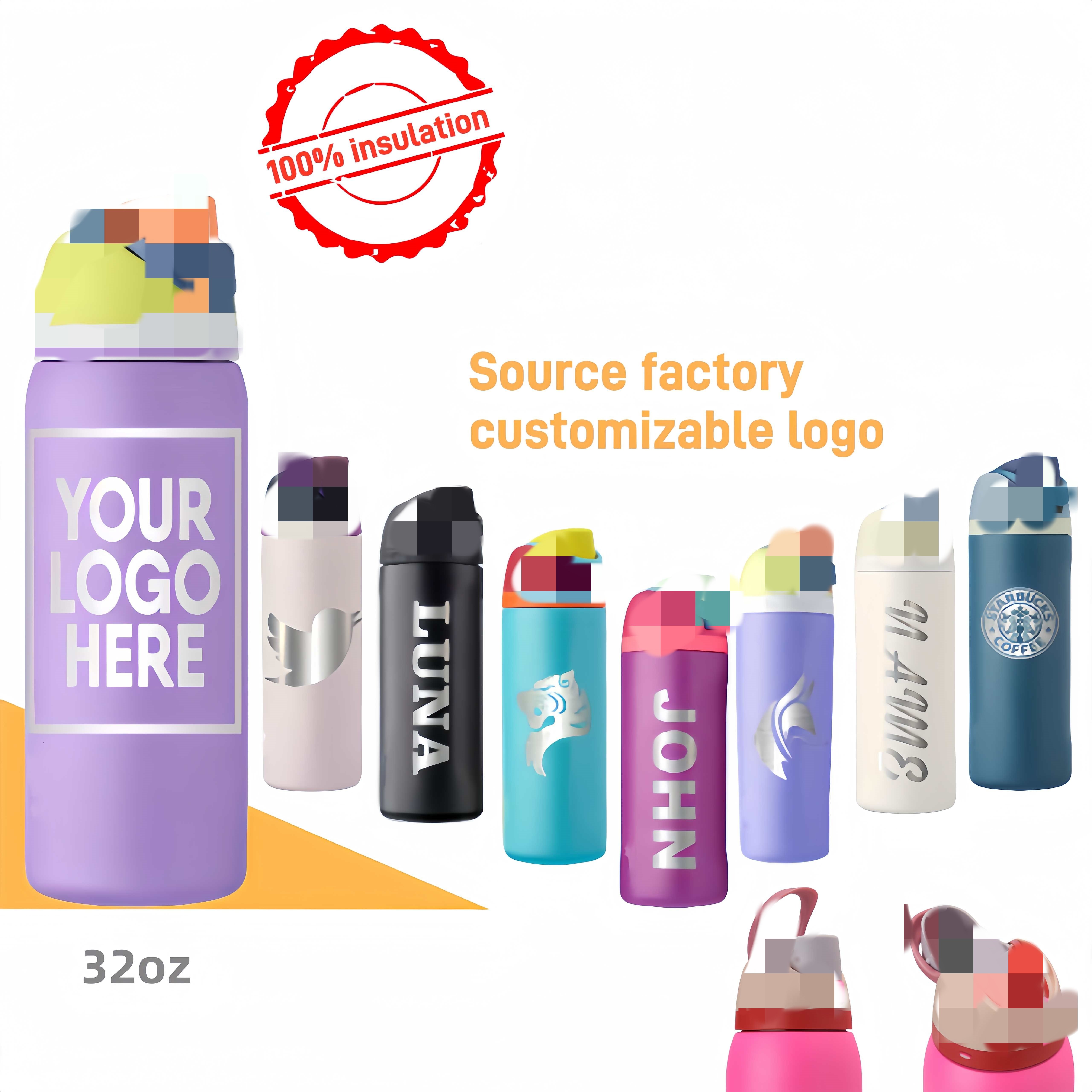 24oz Double Wall Thermos Sport Gym Vacuum Flask Insulated Stainless Steel owala Water Bottle With Straw And Sports Flip Lid