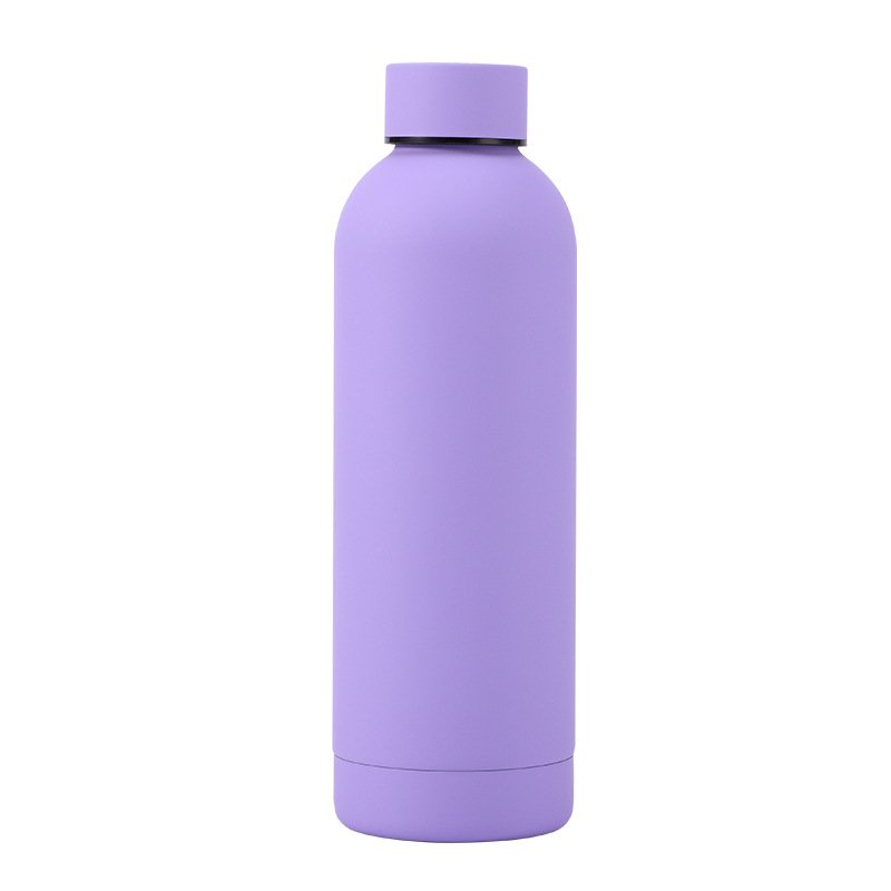 Custom Logo 500ml Insulated Double Wall Stainless Steel Sports Water Bottle PC Thermal Vacuum Flask Tea Beer Simple A1 Gift