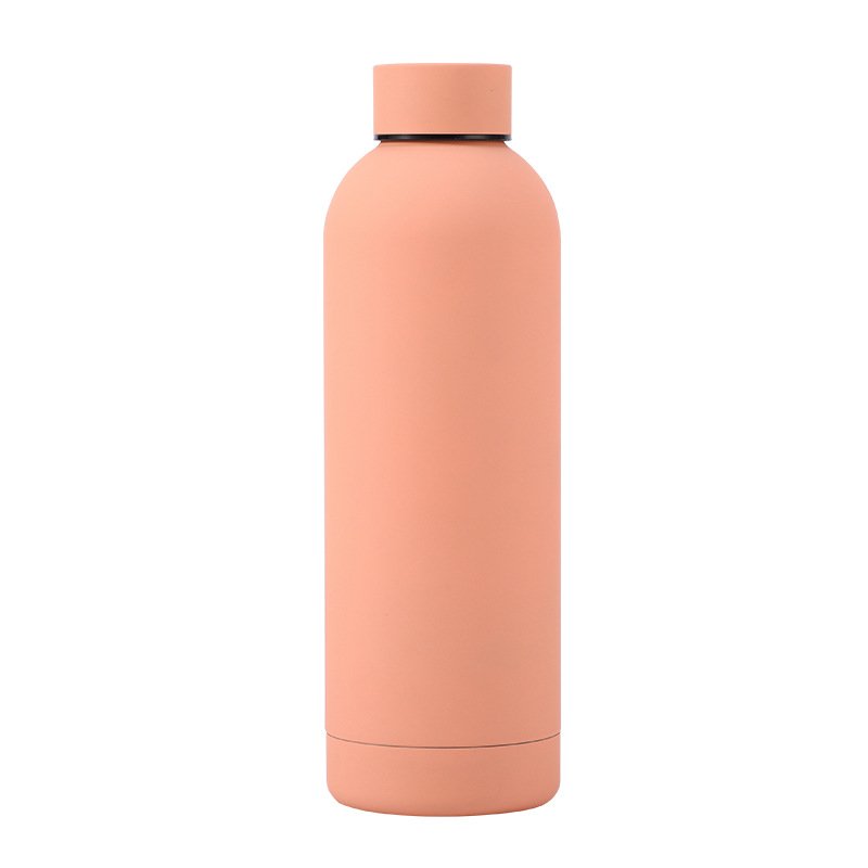 Custom Logo 500ml Insulated Double Wall Stainless Steel Sports Water Bottle PC Thermal Vacuum Flask Tea Beer Simple A1 Gift