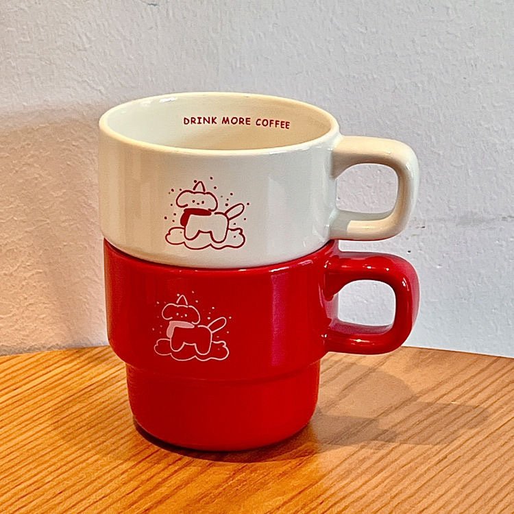 ISUB Stoneware 280ML/9oz coffee mugs Personalized eco friendly mug for office Cute ceramic mug with handle Latte Breakfast Cup