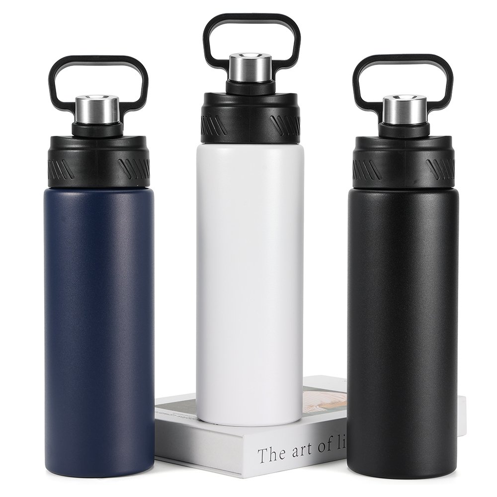 720ml Vacuum Flask Water Bottle With Customizable Logo Handle Thermos With Rotating Lid