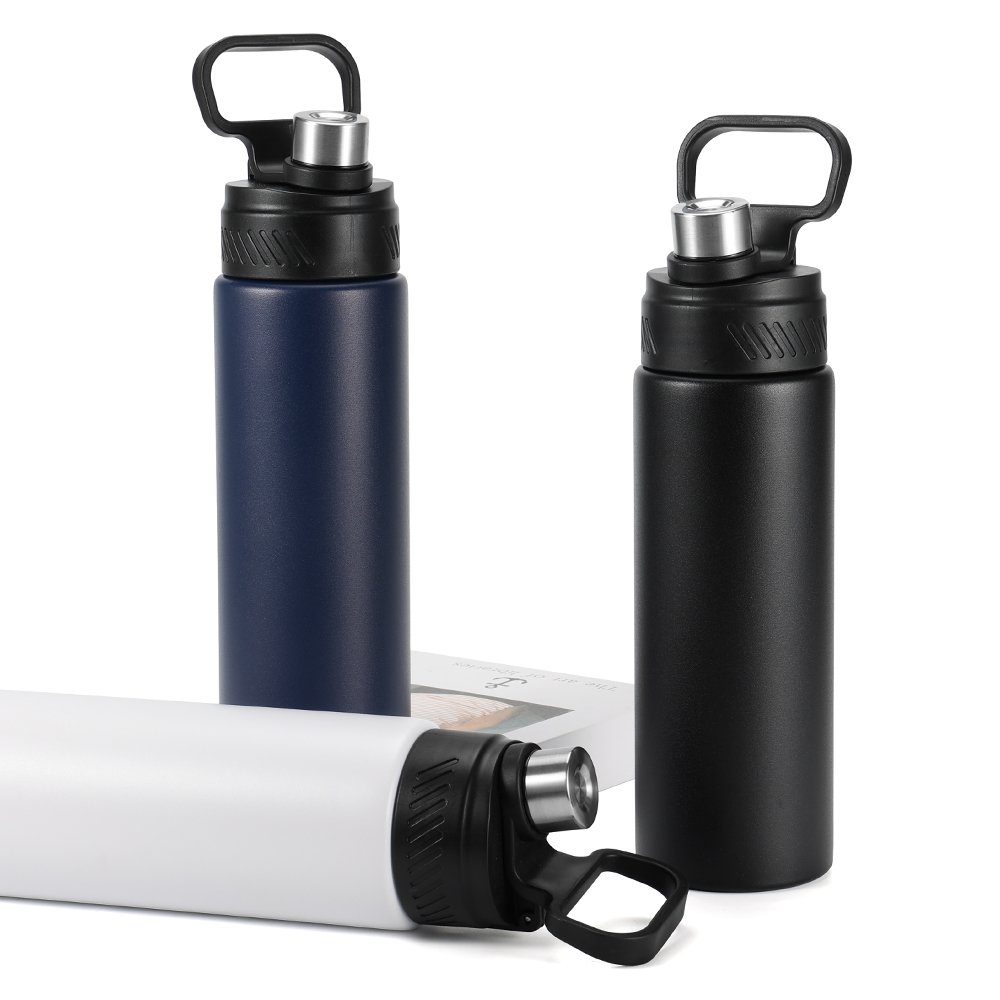 720ml Vacuum Flask Water Bottle With Customizable Logo Handle Thermos With Rotating Lid