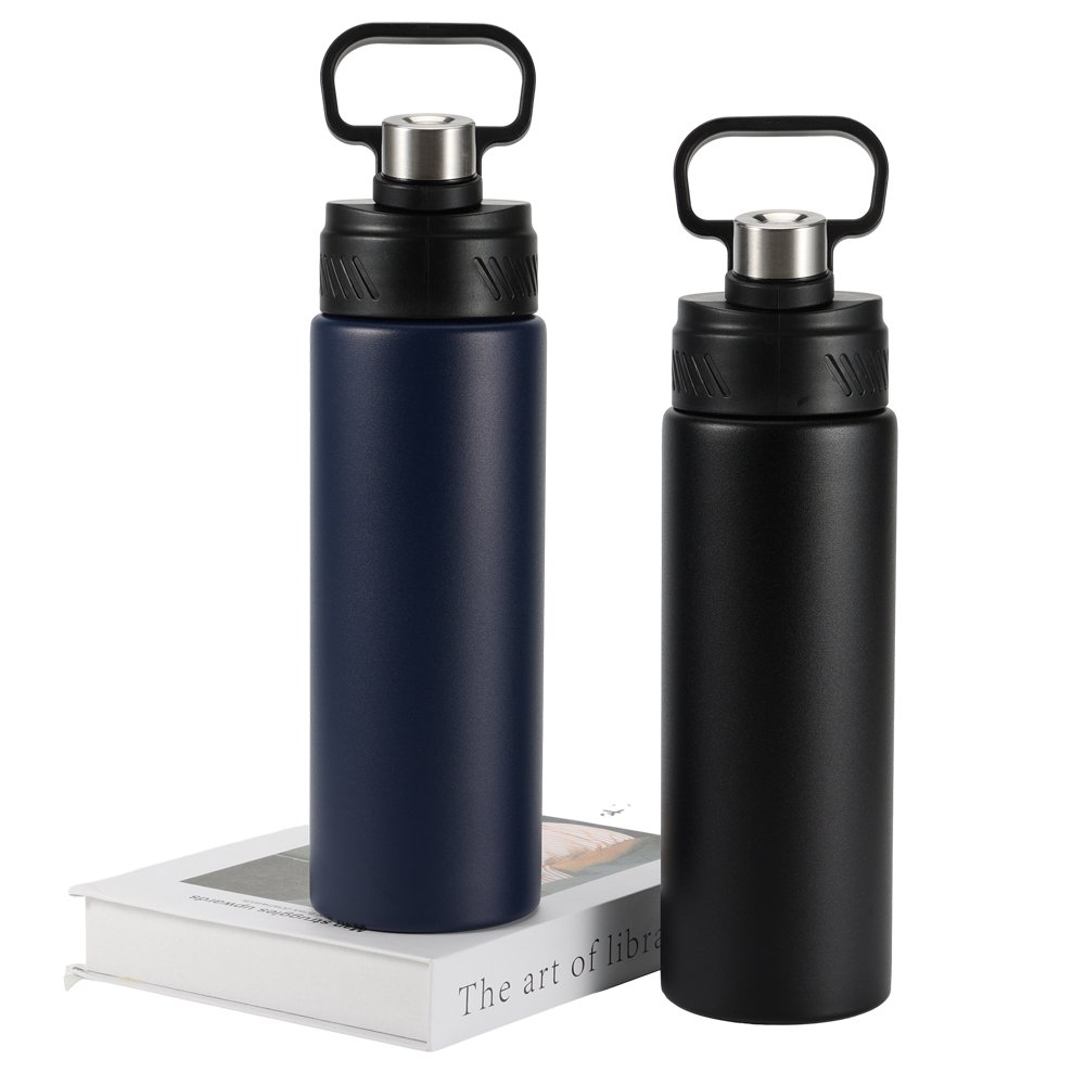 720ml Vacuum Flask Water Bottle With Customizable Logo Handle Thermos With Rotating Lid