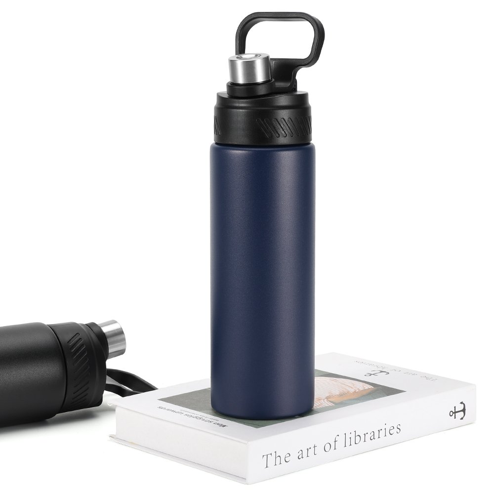 720ml Vacuum Flask Water Bottle With Customizable Logo Handle Thermos With Rotating Lid