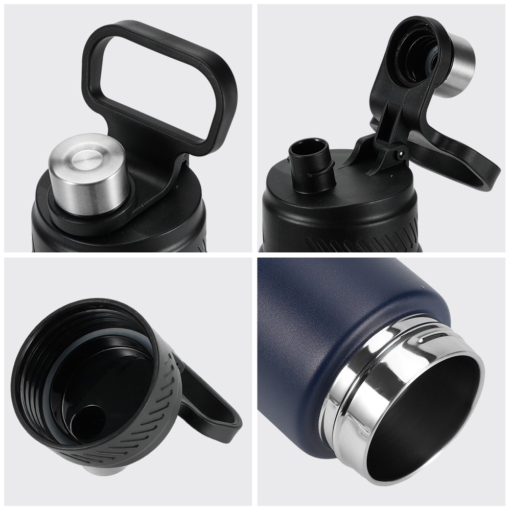 720ml Vacuum Flask Water Bottle With Customizable Logo Handle Thermos With Rotating Lid