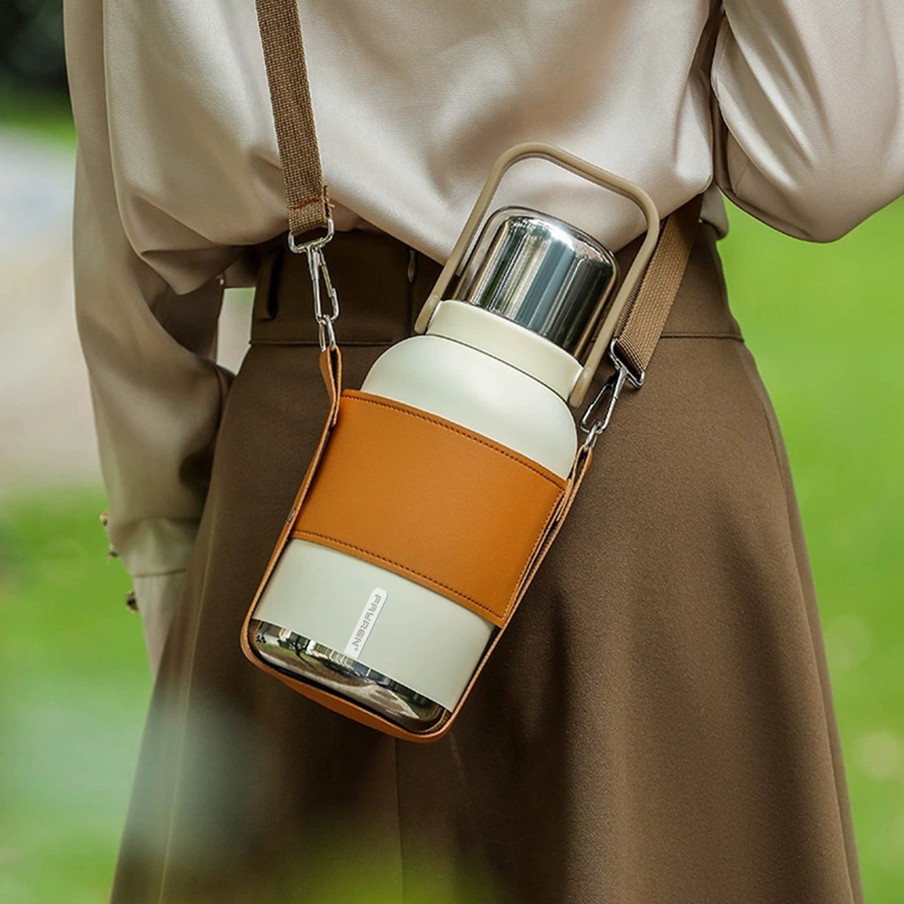 BPA Free 800 ML 1200 ML 1500 ML Stainless Steel Wide Mouth Sport Water Bottle Double Wall Insulated Vacuum Flask with Handle