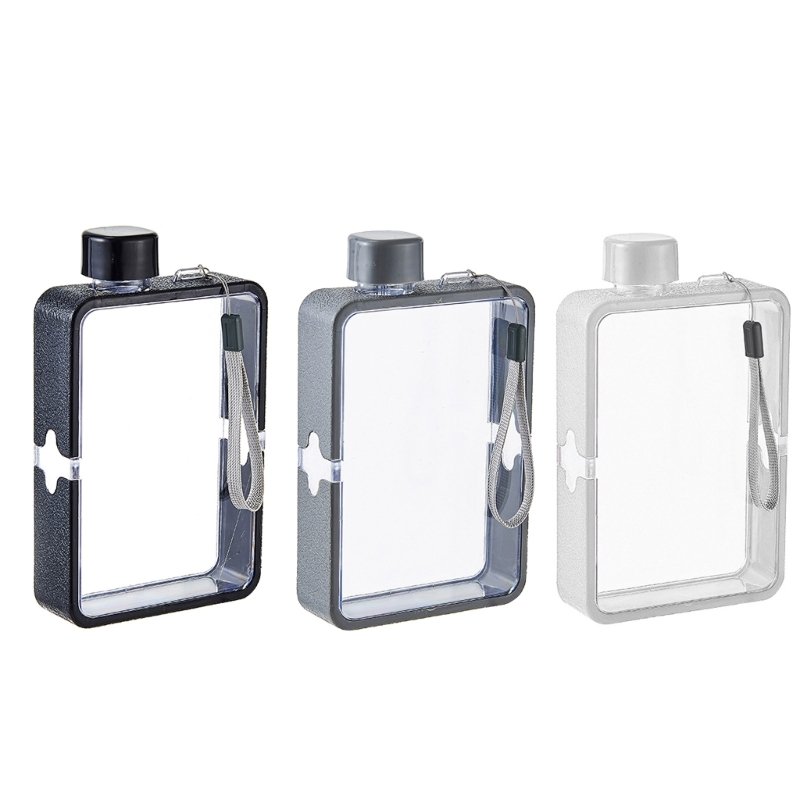 Flat Jug Portable Travel Mug Square Drinking Bottle Portable Water Bottle Sport Outdoor Supplies Leak Proof