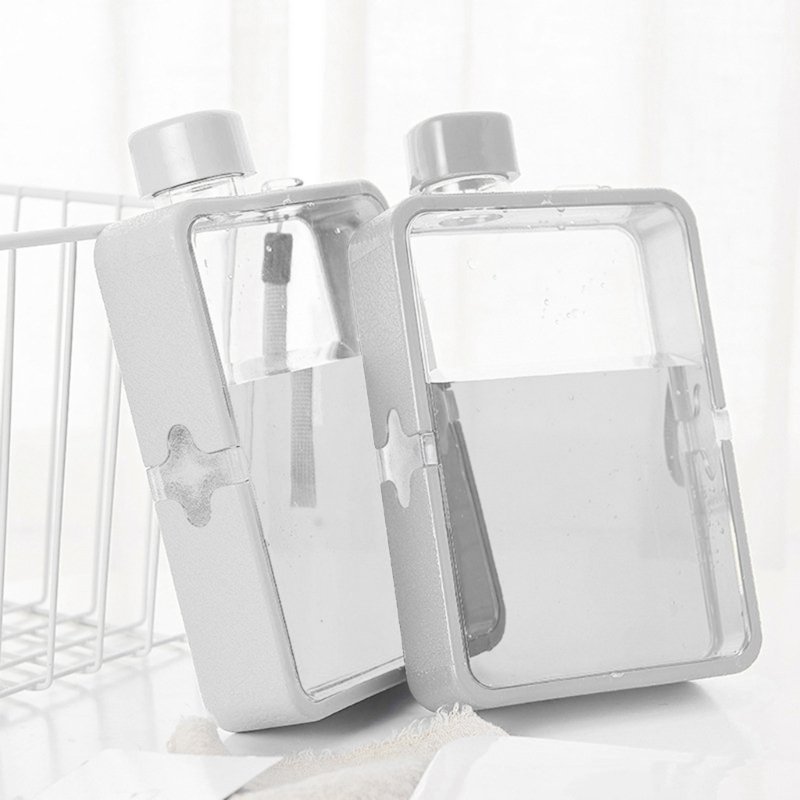 Flat Jug Portable Travel Mug Square Drinking Bottle Portable Water Bottle Sport Outdoor Supplies Leak Proof