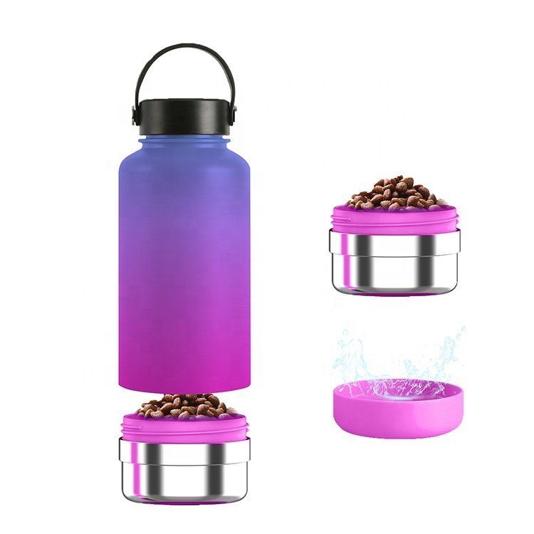 Hot Sale 32 oz Diversion Safe Stainless Steel Sports Insulated Water Bottle with Hidden Compartment Pet bowl