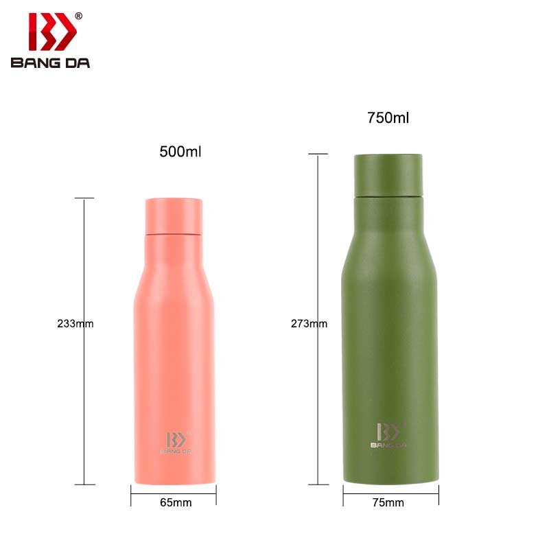 304 stainless steel lid powder coating uv printing laser logo stainless steel water bottle insulated