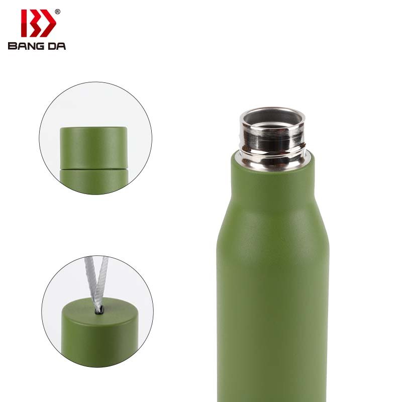 304 stainless steel lid powder coating uv printing laser logo stainless steel water bottle insulated