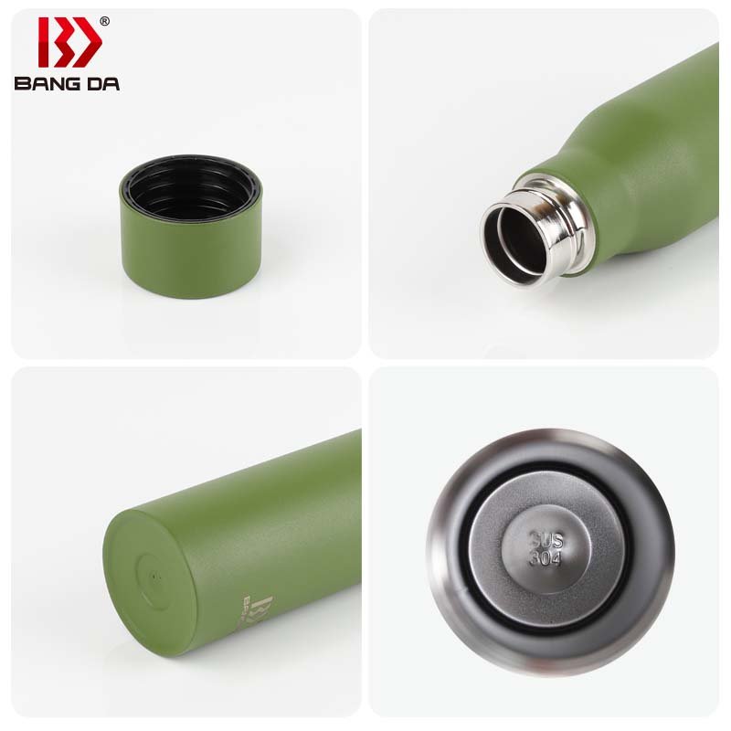 304 stainless steel lid powder coating uv printing laser logo stainless steel water bottle insulated